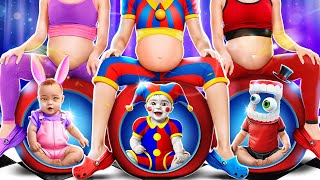 I am pregnant with Jax, Caine and Pomni 🤡🤯 The amazing digital circus pregnancy hacks