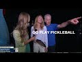 Tennis legend steffi graf on pickleball court with agassi roddick michael chang mcenroe