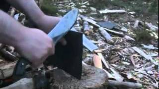 Spyderco Forester (N690) vs Mtech MT 151 (440) cutting Asphalt Shingles M Tech 151 Convex Edge Sharpness Cutting