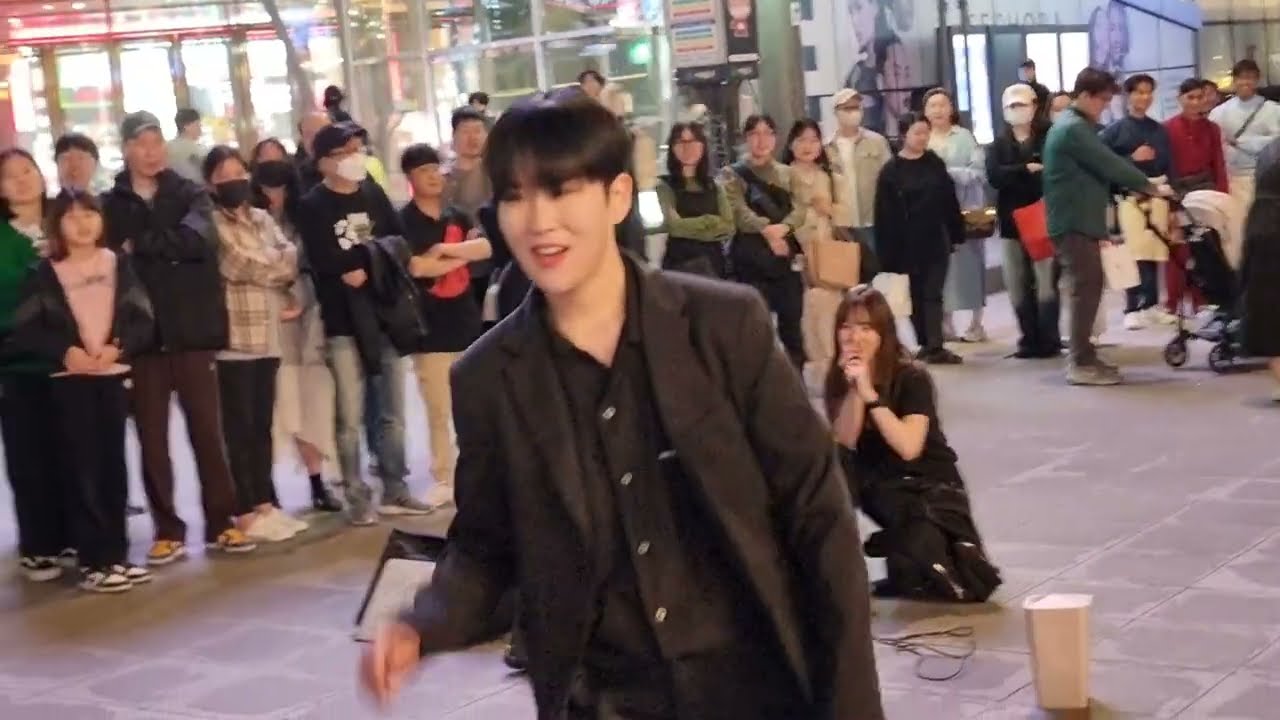 [STREET ARTIST] YU KAGAWA & HYOJIN. INTERACTIVE SINCHON BUSKING. 230422.