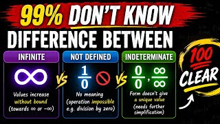 #mathconcept |Infinite vs Not Defined vs Indeterminate 💯 Clear@mathimportantconcept