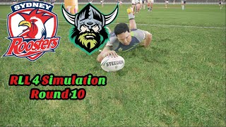 Nrl round 10 roosters vs raiders (rll 4 simulation)