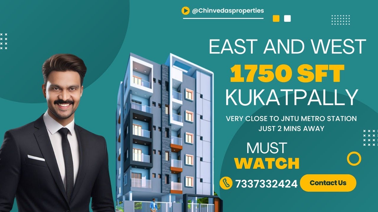 P - 31 | East And West Facing 1750 SFT Flats for sale in Kukatpally | Brand New Flats for sale