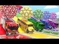 Wheels On the Bus + ten in the bed - Studying Colors and Shapes - Baby Nursery Rhymes
