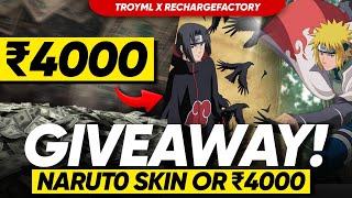 NARUTO SKIN GIVEAWAY! - Any Naruto Shippuden collaboration skin OR ₹4000 Cash screenshot 3