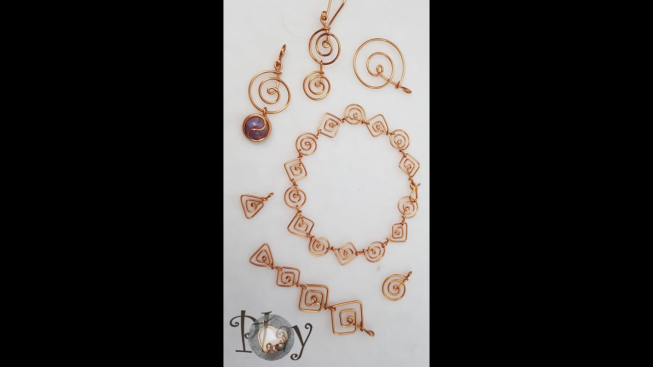 Играть с проволокой | Круг спираль | квадратная спираль | цепь | медный провод 705 