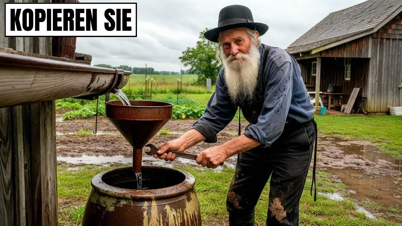 Wie die Amish Regenwasser ohne Strom in sauberes Trinkwasser verwandeln