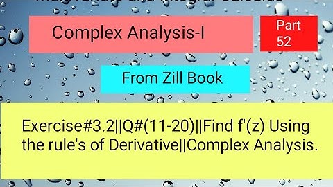 Exercise#3.2||Q#(11-20)||Find f