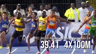 [4x100m] ทีมชาติไทย ไม่มี บิว-ภูริพล สถิติ 39.41 วินาที 🇹🇭 : BTC WA Relays Bahamas 24 [วันที่สอง]