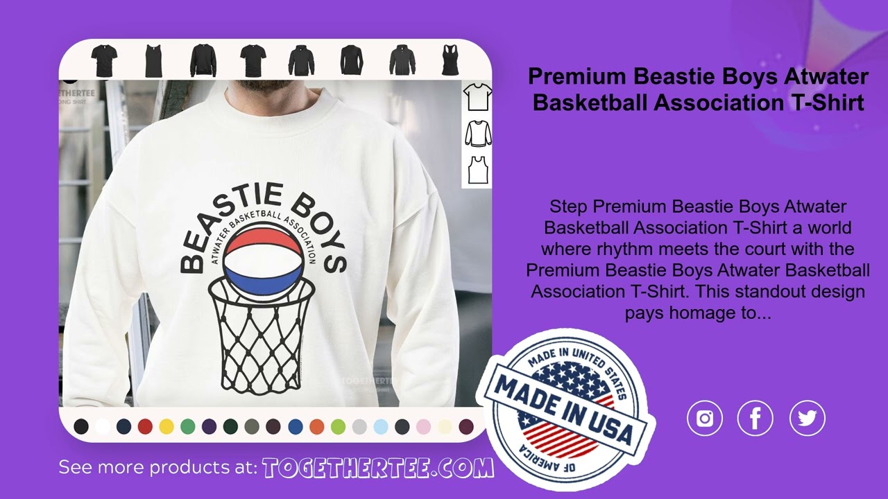 Premium Beastie Boys Atwater Basketball Association T-Shirt