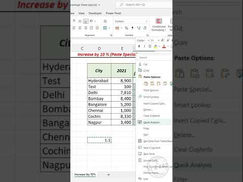 Increase by n percentage in Excel #excelshorts