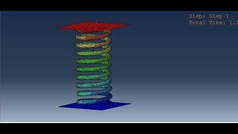 spring compression  analysis using abaqus