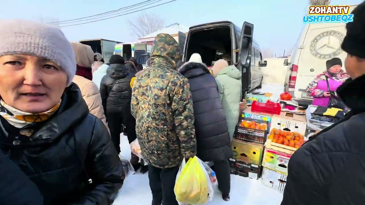 Рынок с птичьего полета , Каратальский район, город Уштобе