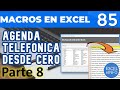 ☎ Agenda telefónica PARTE 8 - Búscar por cualquier criterio -  Curso Excel VBA y Macros - Cap. 85