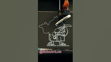 RoboArtLabor - Robot Draw Cartoon #fencer 🤺#painting #drawing #plotterart #sport #olympic #fun #wild