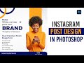 Social media post design in photoshop  photoshop tutorial