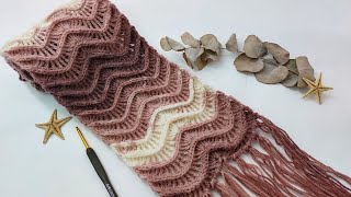 batik iple Şahane oldu | tığ işi 3 boyutlu atkı, boyunluk yapımı #crochet yeni örgü modelleri
