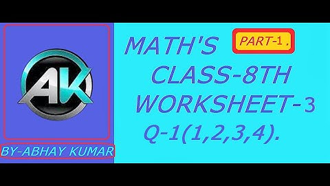 D.A.V. CLASS- 8th MATH