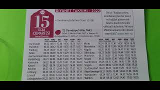 15.01.2022 Diyanet Takvimi Günlük. Allahı Sevmek.