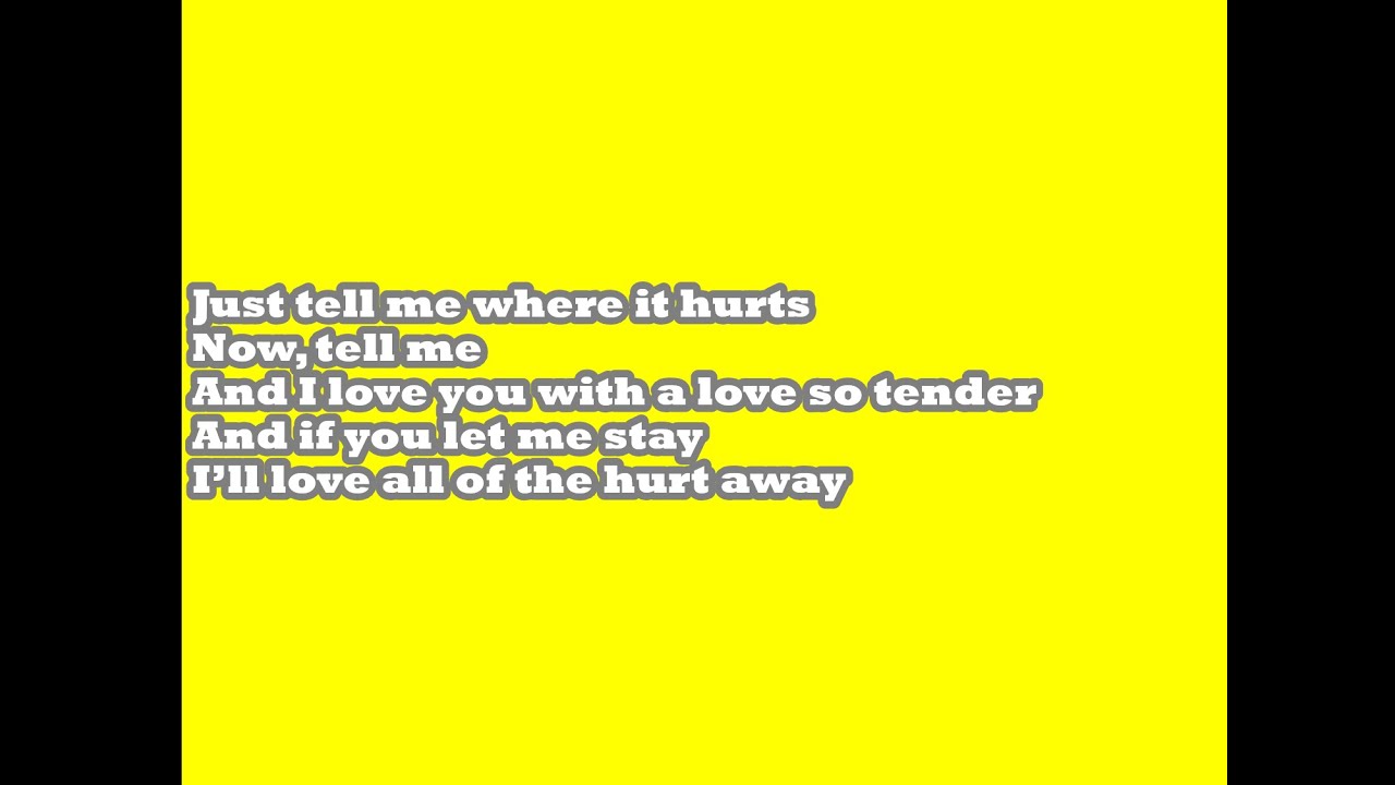 Kathy Troccoli Tell Me Where It Hurts (Lyrics) YouTube