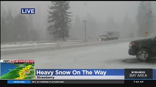 Heavy snow reported in Sierra; travelers warned on conditions