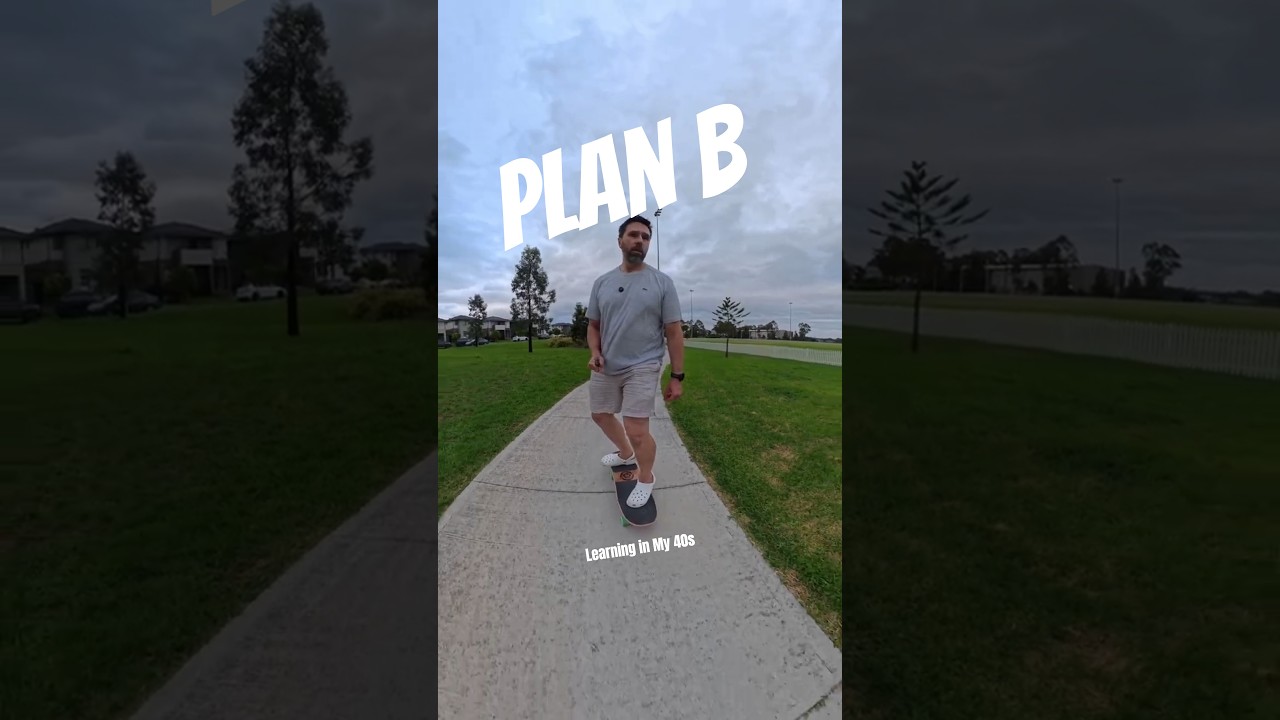 When Your Skate Spot Is Taken… So You Improvise 😅🛹 