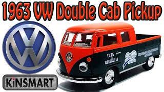 Kinsmart 1963 VW Double Cab Pickup Miniatur Diecast Mobil Volkswagen VW unboxing and review