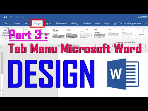 Video: Apa itu tab Desain di Microsoft Word?