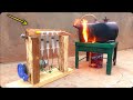 भाप इंजन बनाओ |4 cylinder steam engine |प्लास्टिक सिरिंज से भाप इंजन बनाओ |how to make steam engine