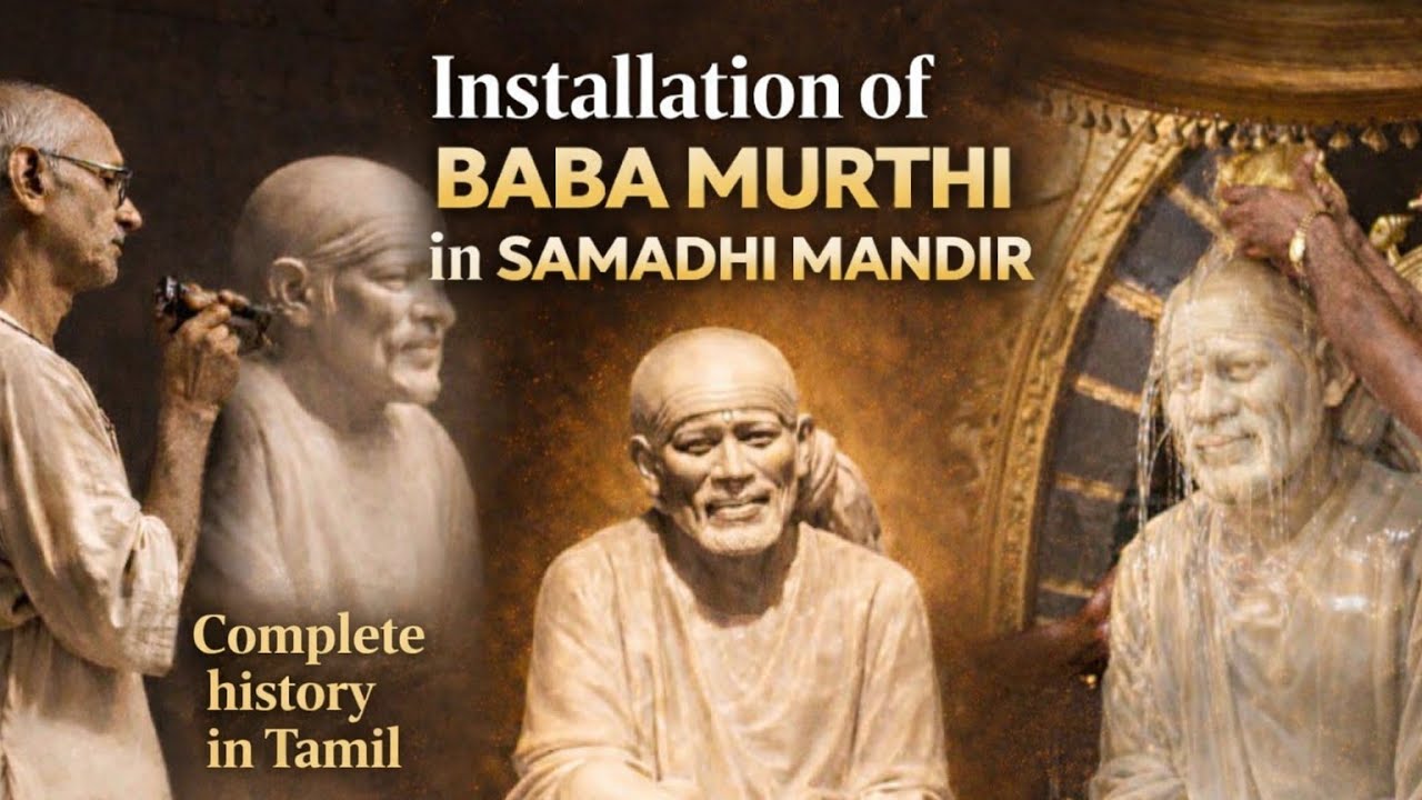Installation of Baba Murthi in Samadhi Mandir|Tamil Version #aaosaibijlee #saibaba #SaiBabaMurthi