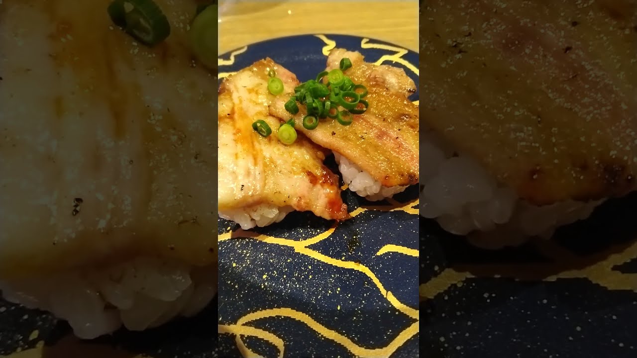 Delicious grilled pork sushi in Japan!
