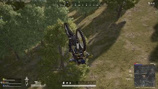 PUBG Dirtbike Super Jump Double Back Flip Off The Side Of A Mountain