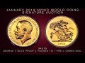 George V gold Proof 5 Pounds 1911 PR64+ Cameo NGC,