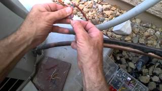 How To Repair An Air Conditioner, After The Dog Chews The Thermostat Wires DIY