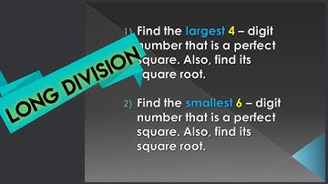 Find the largest 4-digit number that is a perfect square||Long division method||Problem solving