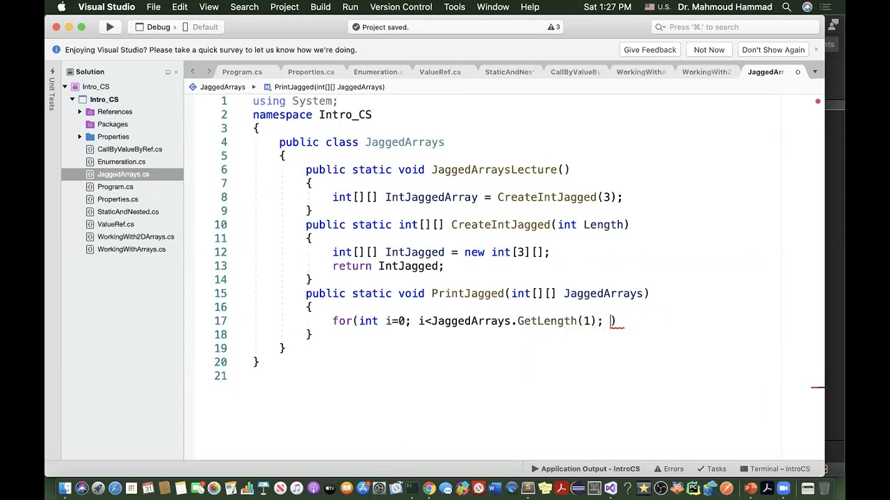Jagged Arrays