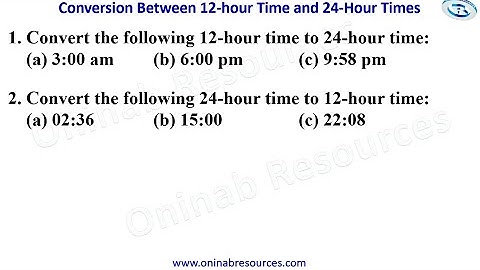 Conversion between 12 Hour Time and 24 Hour Time