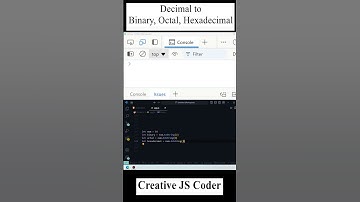Decimal to Binary, Octal and Hexadecimal in JavaScript toString Method