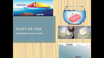 Experiments with Water-FLOAT or SINK/Part 1/Class V EVS Ch7  Animated experiments for float/sink
