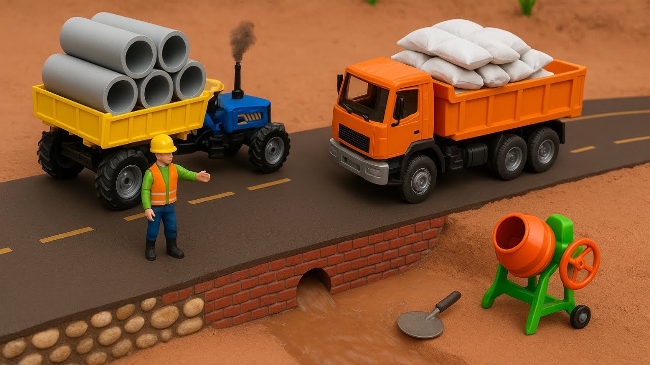 DIY Tiny Road & Culvert Construction | Realistic Miniature Science Project | Miniature Worlds