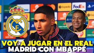 ¡URGENTE!¡HAKIMI VA A JUGAR EN EL REAL MADRID CON MBAPPÉ!¡NOTICIAS DEL REAL MADRID HOY!