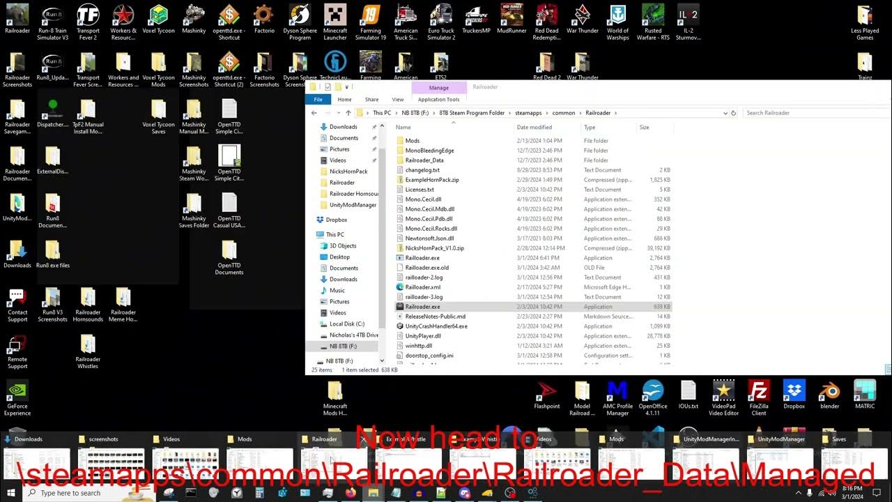 Railroader modding how get unity mod manager to work with strange