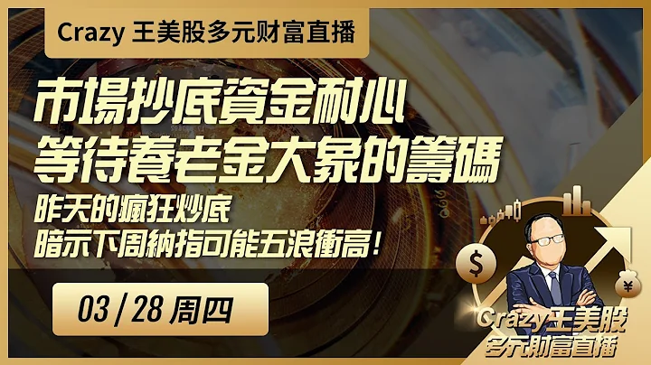 市場抄底資金耐心等待養老金大象的籌碼，昨天的瘋狂炒底，暗示下周納指可能五浪沖高！ - 天天要聞