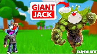 Jack Is Giant ? Roblox Eat And Destroy Lets Play Roblox With Oggy And Jack