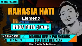 RAHASIA HATI - NADA PRIA | KARAOKE REMIX PALEMBANG