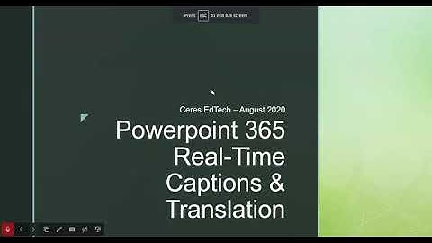 Live Captions with PowerPoint 365