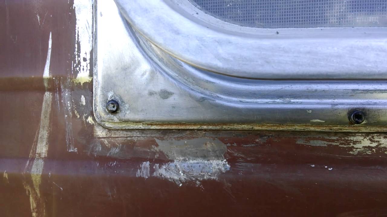 Old Rv Windows Vintage Camper 1958 Erwin RV - Aluminum window frames revealed! - YouTube