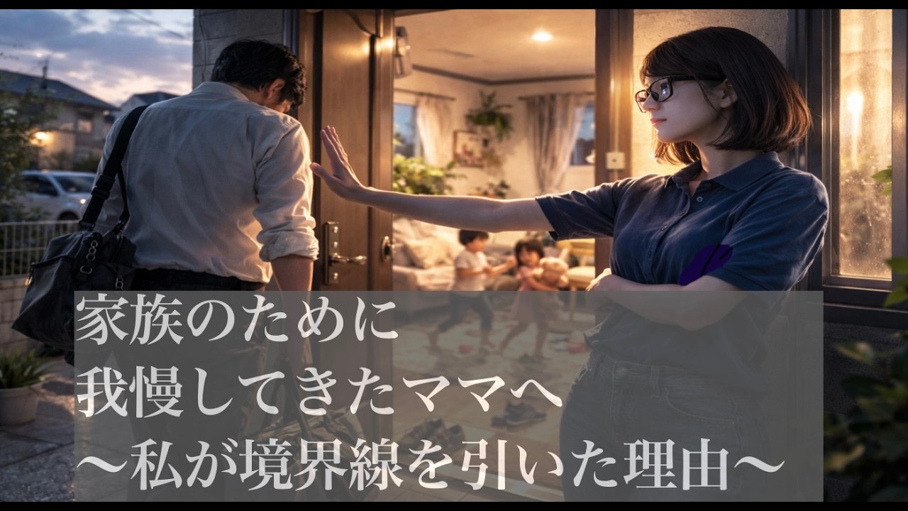 【動画解説】家族のために我慢してきたママへ｜私が境界線を引いた理由