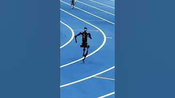 机器人竞速冲刺#世界人形机器人运动会robot racing #world humanoid robot games