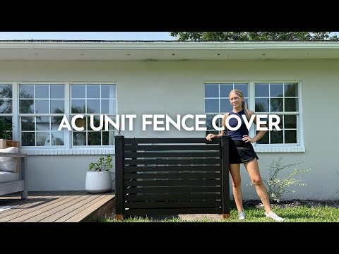 AC Unit Fence Cover | DIY Slat Fence